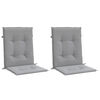 vidaXL Garden Lowback Chair Cushions 2 pcs Grey Oxford Fabric