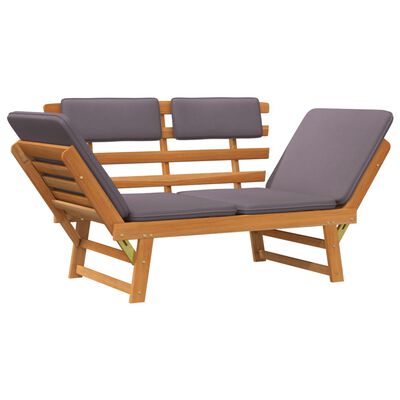 vidaXL 2-in-1 Garden Daybed with Cushion 190 cm Solid Acacia Wood
