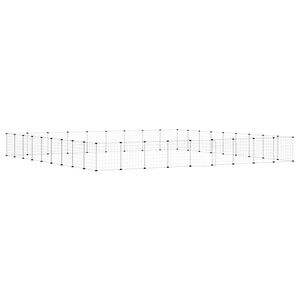 vidaXL 36-Panel Pet Cage with Door Black 315x315x35 cm Steel