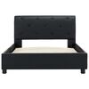 vidaXL Bed Frame without Mattress Black Faux Leather 90x200 cm