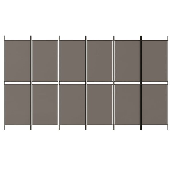 vidaXL 6-Panel Room Divider Anthracite 300x180 cm Fabric