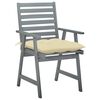 vidaXL Outdoor Dining Chairs with Cushions 2 pcs Solid Acacia Wood