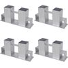 vidaXL | Firewood Stack Aid | 4 pcs 34 x 10 x 15 cm Steel