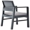 vidaXL 3 Piece Garden Lounge Set Plastic Anthracite
