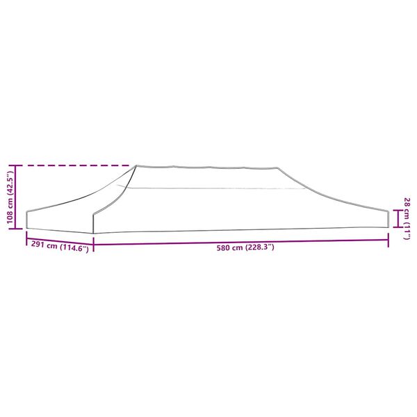 vidaXL Party Tent Roof 3x6 m Blue