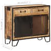 vidaXL Sideboard 80x31x71 cm Solid Rough Mango Wood
