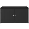 vidaXL Garden Storage Cabinet Black 110x55x60.5 cm Poly Rattan