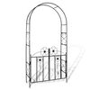 vidaXL Garden Arch | Black | Iron | 230 cm tall | Durable | Garden Arch