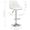 vidaXL Bar Stools 2 pcs White Faux Leather