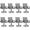 vidaXL 9 Piece Garden Dining Set Textilene and Steel