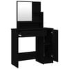 vidaXL Dressing Table with Mirror Black 86.5x35x136 cm