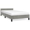 vidaXL Bed Frame without Mattress Light Grey 90x200 cm Velvet