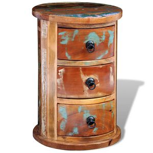 vidaXL Storage Cabinet | Multicoloured | Reclaimed solid wood, Iron | Small