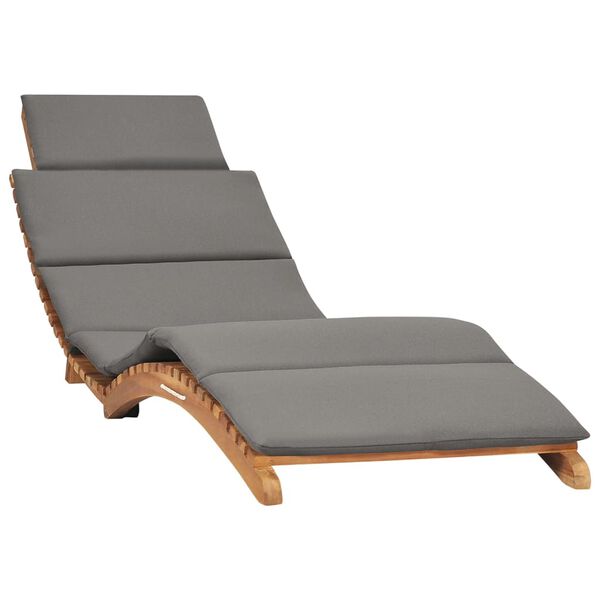 vidaXL Sun Loungers 2 pcs with Cushions Solid Wood Teak