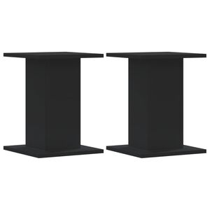 vidaXL Plant Stands 2 pcs Black 30x30x40 cm Engineered Wood