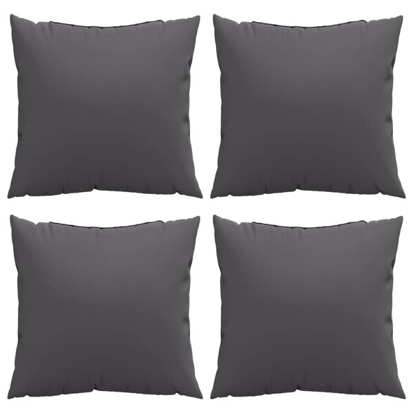 vidaXL Throw Pillows 4 pcs Anthracite 60x60 cm Fabric