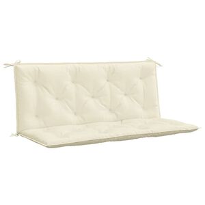 vidaXL Garden Bench Cushion Cream White 120x(50+50)x7cm Oxford Fabric