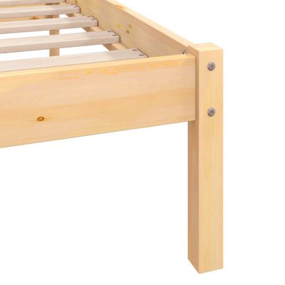 vidaXL Bed Frame without Mattress Solid Wood Pine King Size