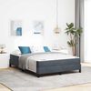 vidaXL Box Spring Bed with Mattress Dark Grey 140 x 200 cm Fabric