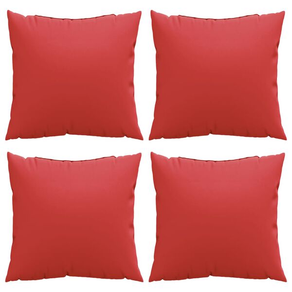 vidaXL Throw Pillows 4 pcs Red 40x40 cm Fabric