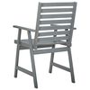 vidaXL Outdoor Dining Chairs with Cushions 2 pcs Solid Acacia Wood