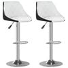 vidaXL Bar Stools 2 pcs White and Black Faux Leather