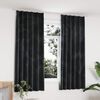 vidaXL Blackout Curtains 2 pcs with Hooks Velvet Anthracite 140x175 cm