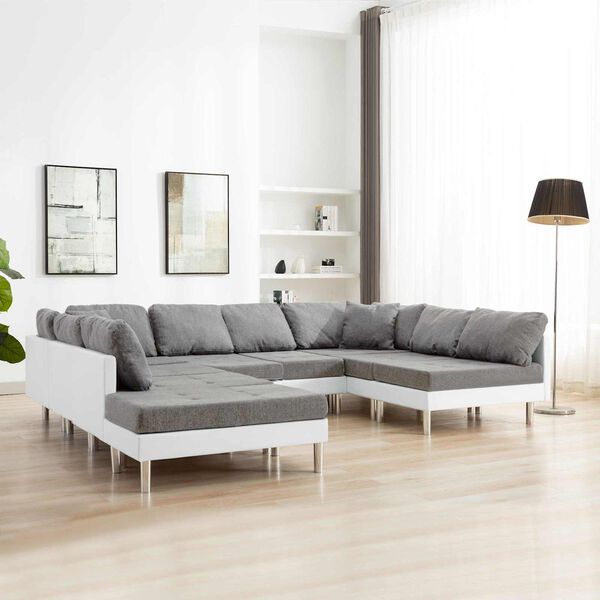 vidaXL Sofa White Artificial Leather