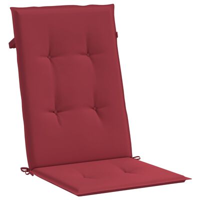 vidaXL Garden Highback Chair Cushions 6 pcs Wine Red 120x50x3 cm Fabric