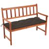 vidaXL Garden Bench with Cushion 120 cm Solid Acacia Wood