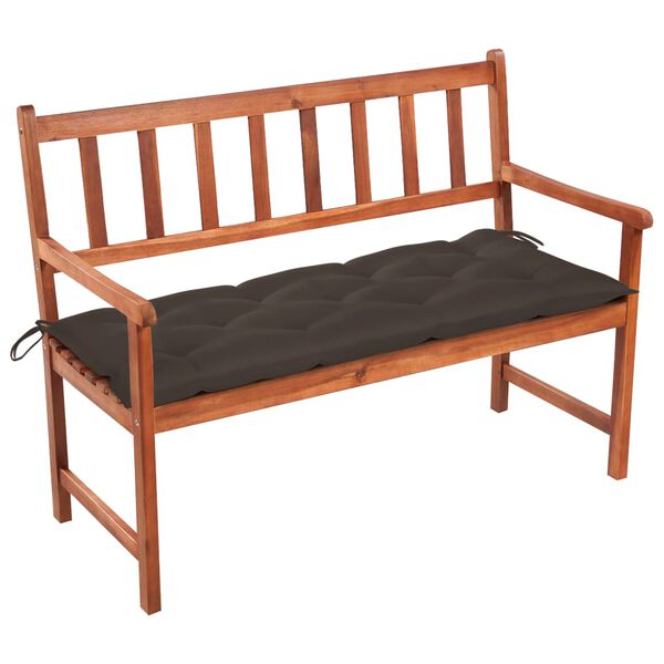 vidaXL Garden Bench with Cushion 120 cm Solid Acacia Wood