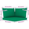 vidaXL 6 Piece Garden Lounge Set Green Cushion Impregnated Pinewood