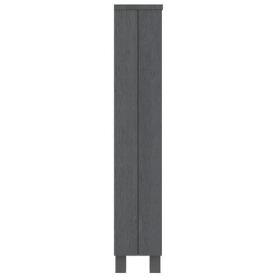 vidaXL CD Cabinet HAMAR Dark Grey 45x18x100 cm Solid Wood Pine