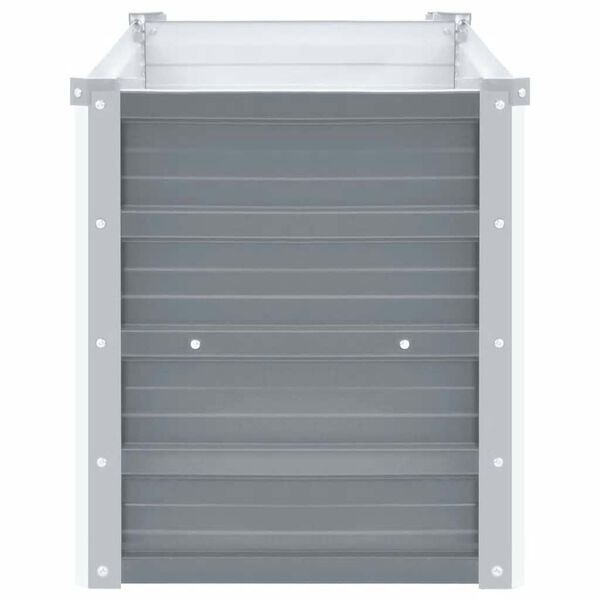 vidaXL Garden Raised Bed Galvanised Steel 160x40x45 cm Grey