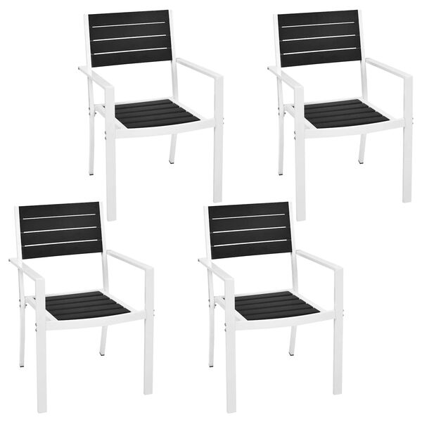 vidaXL Furniture Set 5 pcs Black and White