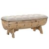 vidaXL Storage Bench 103x51x44 cm Solid Wood and Fabric
