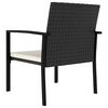 vidaXL 9 Piece Garden Dining Set Poly Rattan Black