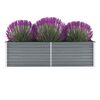 vidaXL Garden Raised Bed Galvanised Steel 160x40x45 cm Grey