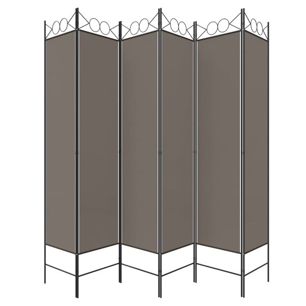 vidaXL 6-Panel Room Divider Anthracite 240x200 cm Fabric