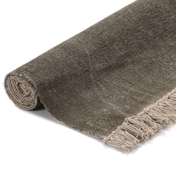 vidaXL Kilim Rug Cotton 160x230 cm Taupe
