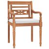 vidaXL Batavia Chairs 2 pcs with Cushions Solid Teak Wood