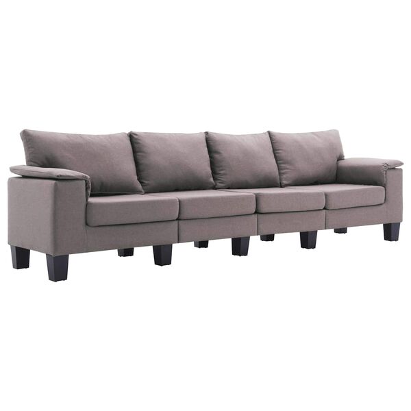 vidaXL Sofa Taupe 4-Seater Fabric