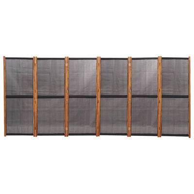 vidaXL 6-Panel Room Divider Black 420x180 cm