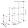 vidaXL Storage Cube Organiser with 6 Compartments White