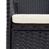 vidaXL 5 Piece Garden Dining Set with Cushions Poly Rattan Black