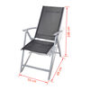 vidaXL Folding Garden Chairs 4 pcs Aluminium