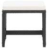 vidaXL Garden Stools 2 pcs with Cushions Poly Rattan Black