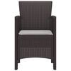 vidaXL Garden Chair 2 pcs Brown 53 x 49 x 85 cm Polypropylene