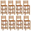 vidaXL Bar Stools 8 pcs Solid Wood Acacia