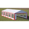 vidaXL Party Tent Top and Side Panels 10 x 5 m Red & White